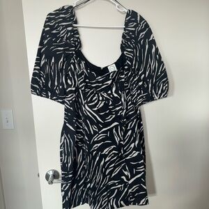 Black and White Zebra Print Dress